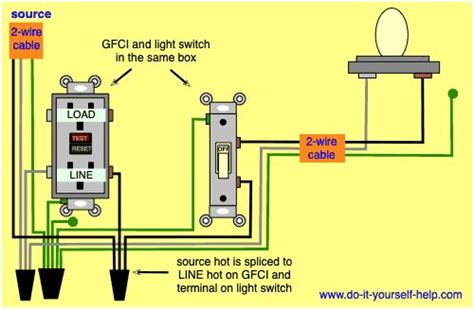 wiring diagram   gfci outlet  light switch    box electrical wiring home