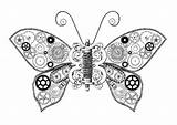 Steampunk Tattoo Sunday Digital Drawing Clockwork Gear Butterfly Coloring Choose Board Punk Steam Clipart sketch template