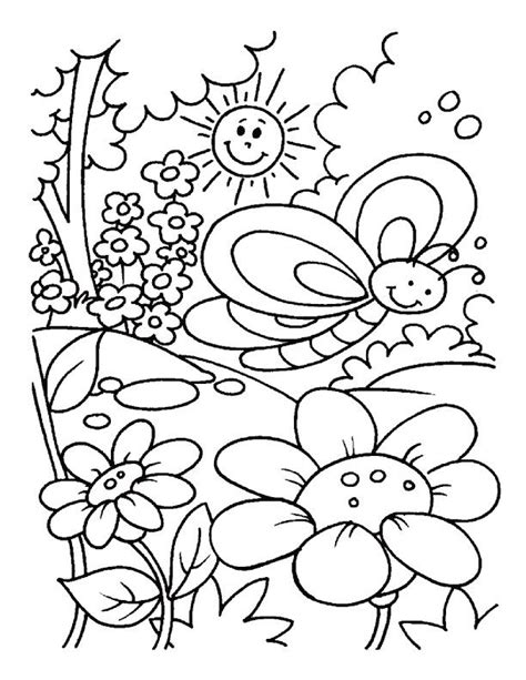 spring coloring pages  grade pinterest gardens spring