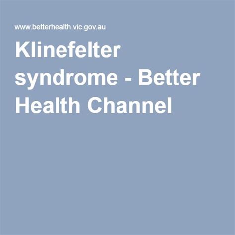 Klinefelter Syndrome Klinefelter Syndrome Syndrome