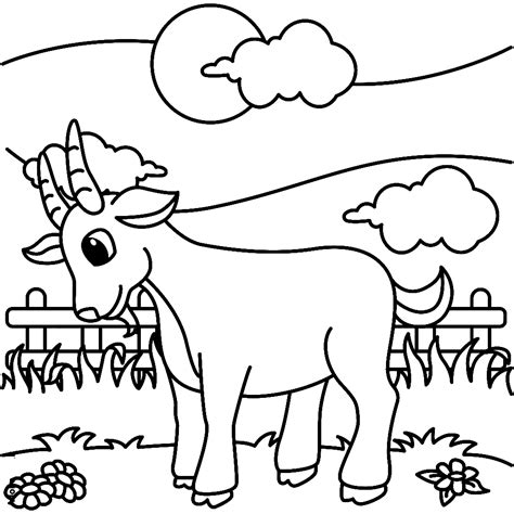 goat   farm coloring page  printable coloring pages