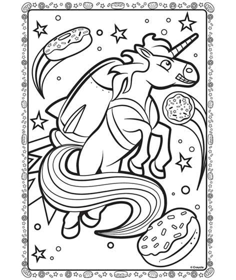 unicorn  space coloring page crayolacom
