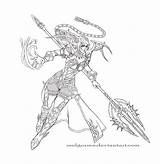 Legends Lineart Janna Coloring League Pages Deviantart Draw sketch template