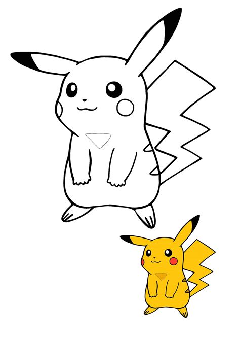 kawaii pikachu coloring page  preview pikachu coloring page