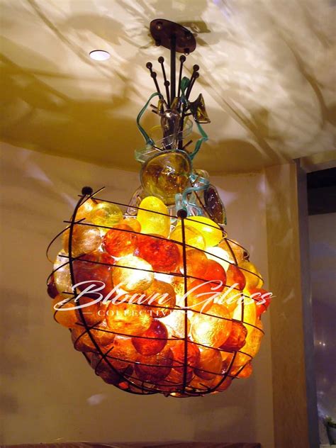 mediterranean metal blown glass chandelier call  pricing