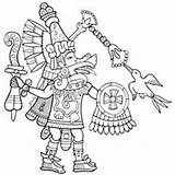 Coloring Quetzalcoatl Pages History Huitzilopochtli Hellokids Mictlantecuhtli Warrior Owl Pyramid sketch template