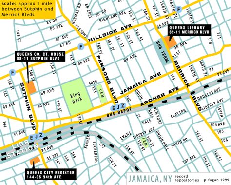 Detailed Map Map Jamaica Queens New York