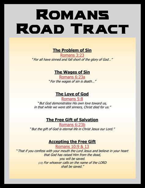 printable romans road  salvation ideas salvation scriptures bible