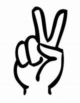 Fingers Peace Finger Sign Two Clipart Coloring Printable Zeichen Cliparts Pages Symbol Flag Colouring Clip Transparent Thumb Clipartbest Library Gif sketch template