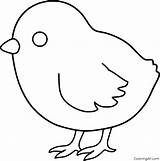 Chick Coloring Pages Simple sketch template