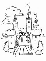 Kasteel Kleurplaat Middeleeuws Prinses Bezoeken Kleurplaten Ridders sketch template