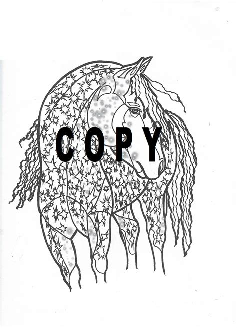 horse coloring page etsy
