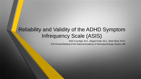 assessment  reliability  validity   adhd symptom