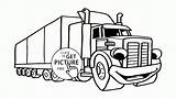 Truck Semi Trailer Drawing Coloring Pages Trucks Cartoon Printable Tractor Lowrider Drawings Book Print Getdrawings Printables Transportation Preschoolers Sheets Driver sketch template