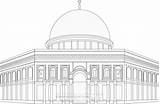 Dome Rock Outline Clipart Jerusalem Israel Architecture Available sketch template