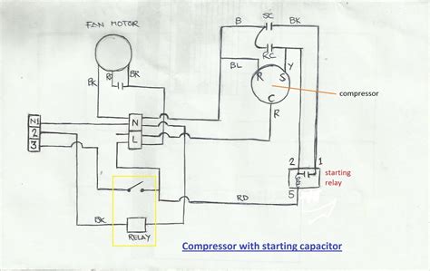 air conditioner capacitor wiring diagram
