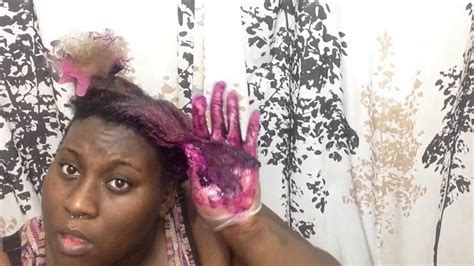 Coloring Natural Hair Purple Youtube
