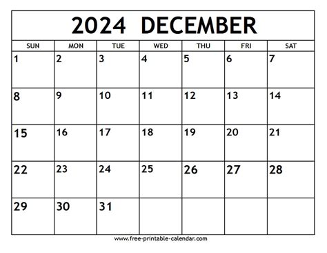 december  calendar  printable calendarcom