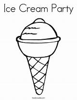 Ice Cream Coloring Party Cone Pages Snow Sundae Color Sheet Worksheet Cute Drawing Summer Waffle Twistynoodle Handwriting Worksheets Hello Print sketch template