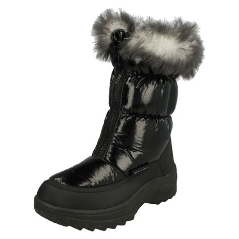 girls spot  fur lined snow boots ebay