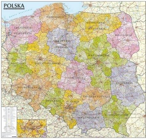 mapa scienna expressmap polska mapa scienna administracyjno samochodowa