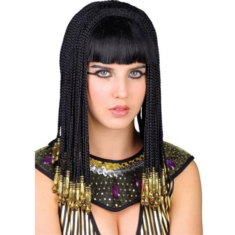 cleopatra wig deluxe egyptian queen fancy dress costume accessory wig