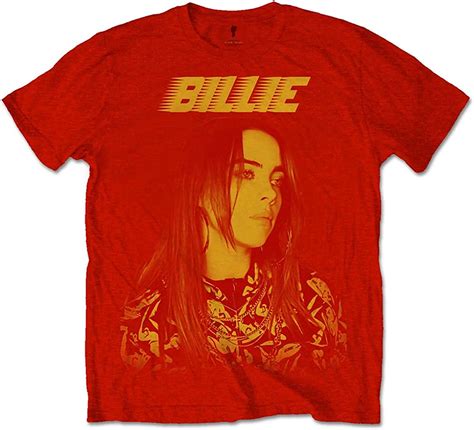 billie eilish billietsmr camiseta rosso   hombre amazones