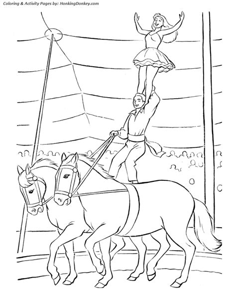 circus horses coloring pages printable performing circus horses