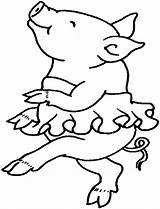 Varken Mewarnai Babi Porco Bailarina Schwein Coloriages Boerderij Porc Malvorlagen Colorare Coloriage Dieren Cerdos Ausmalbilder Dansend Puerquitos Schweine Cliparts Imagui sketch template