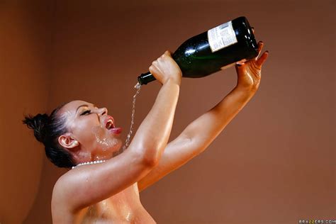 sensual milf nikki benz is drinking champagne like a pornstar