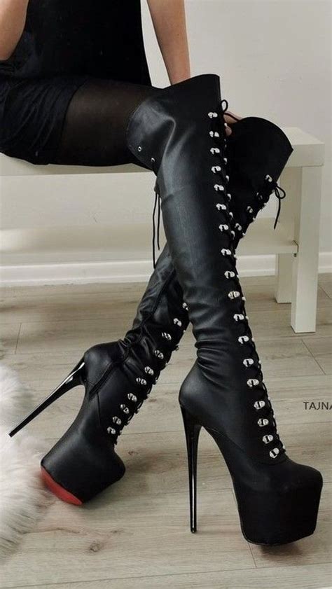 kiss my boots 👄👄 thigh high boots heels boots heels