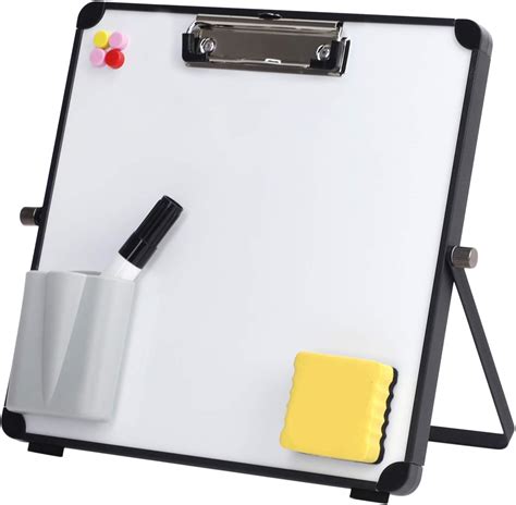 portable folding magnetic whiteboard kit desktop white board  adjustable stand home mini dry