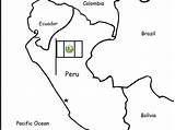 Peru Map Printable Flag Color Handout Handouts sketch template