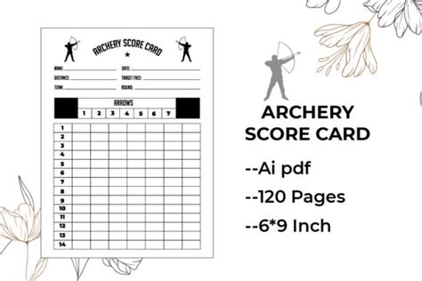 archery score sheets graphic  jantomanto creative fabrica