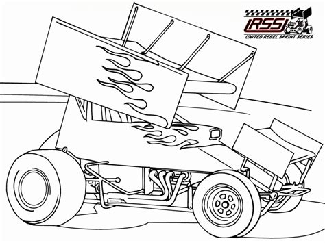 sprint car coloring pages coloring home