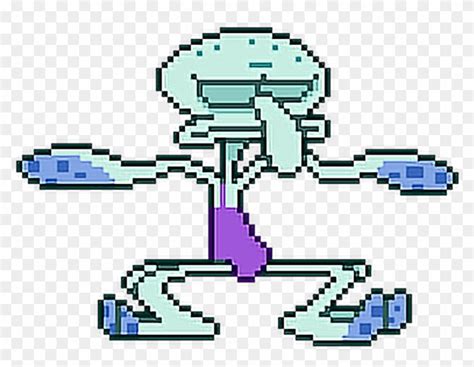 Squidward Spongebob Pixel Character Funny Freetoedit