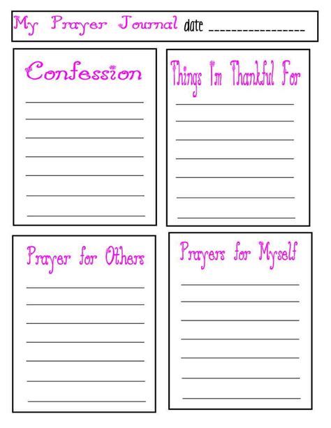 teaching children  prayer   prayer journal printable