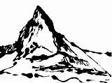 Matterhorn Drawing Clipartmag sketch template