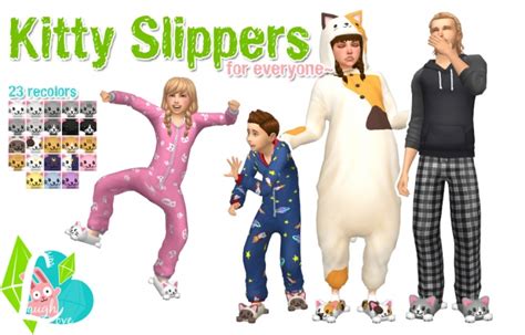 kitty slippers at simlaughlove sims 4 updates