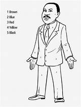 Luther Martin King Coloring Jr Pages Mlk Printable Color Number Print Kids Sheets Activities Worksheets Dr Sheet Printables Activity Kindergarten sketch template