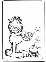 Garfield Coloring Pages Funnycoloring Advertisement sketch template