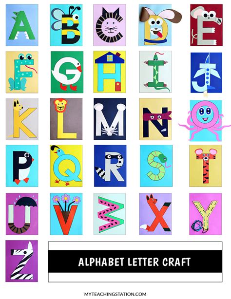 alphabet letter crafts myteachingstationcom