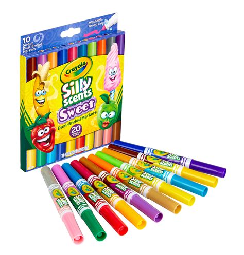 crayola silly scents dual ended markers sweet scented markers  count gift  kids age