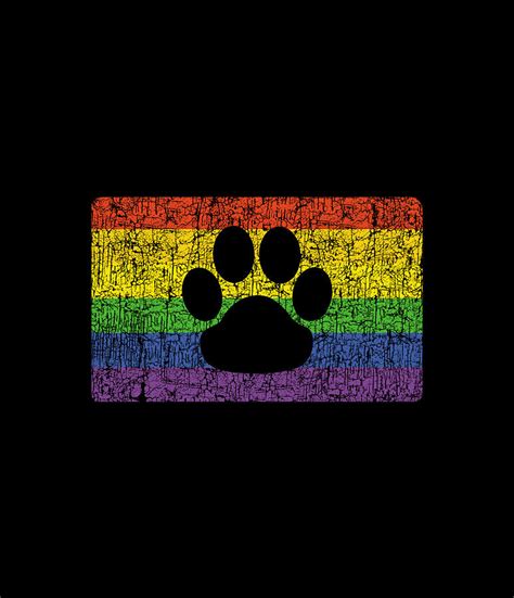 gay furry pride flag furries rainbow lgbt fandom paw digital art  quynh vo