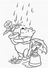 Pooh Rainflower sketch template