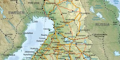 finland map kartor finland norra europa europa
