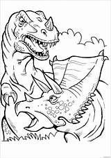 Pages Rex Coloring Battle Color Online Dinosaurs Kids sketch template