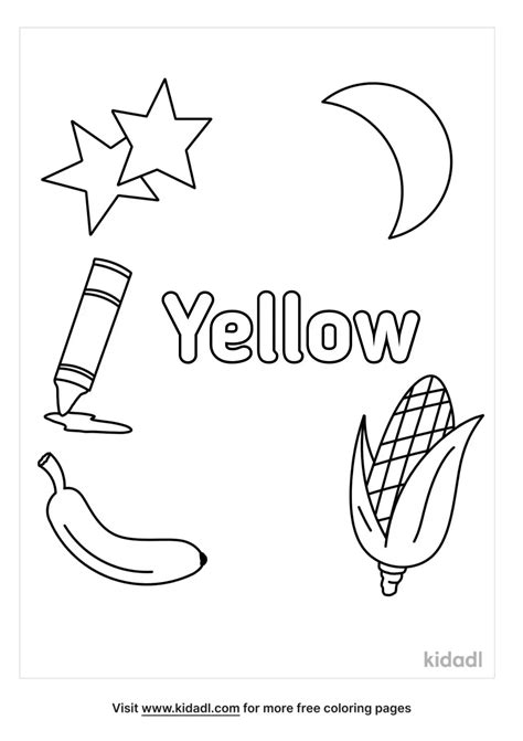 printable yellow coloring pages