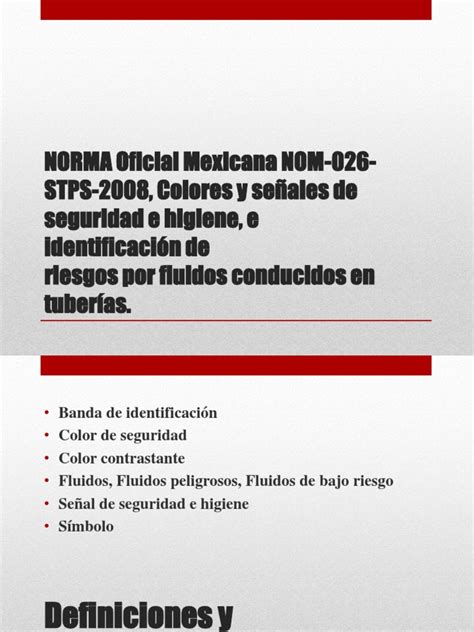 Norma Oficial Mexicana Nom 026 Stps 2008 Colores Y Se帽ales
