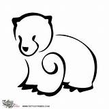 Cub Bear Tattoo Tattoos Baby Tribal Bears Small Outline Drawing Designs Tattootribes Cubs Strength Protection Lindsay Stylized Line Clipartbest Cute sketch template